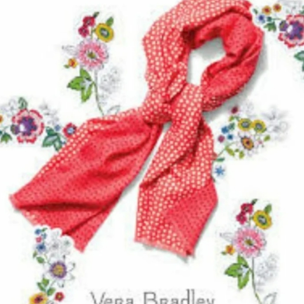New Vera Bradley Reversible Coral Meadow Reversible Scarf